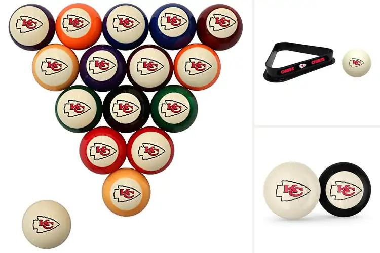 Detailed view of Best Kansas City Chiefs Billiard Balls