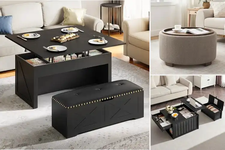 Detailed view of Best Multiuse Coffee Table Ottomans